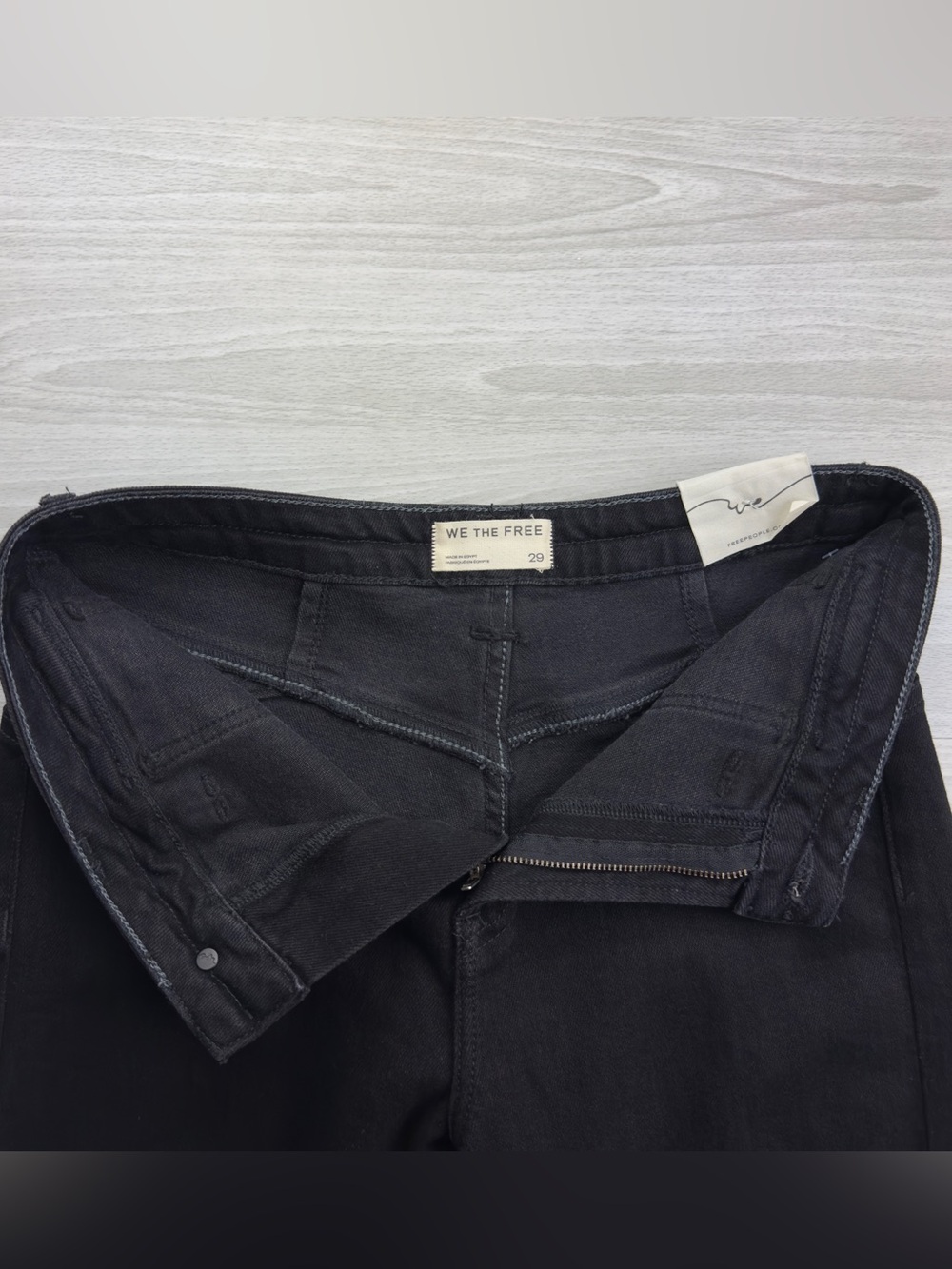 We The Free Kellee High Rise Palazzo Jeans Black Size 29 - Picture 12 of 17